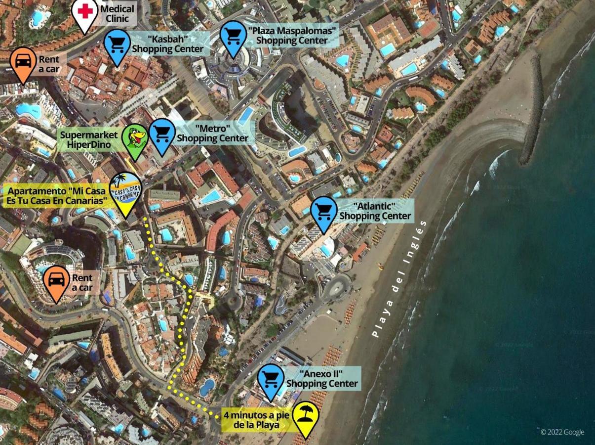 Playa Del Ingles, 4 Min A Pie De La Playa *